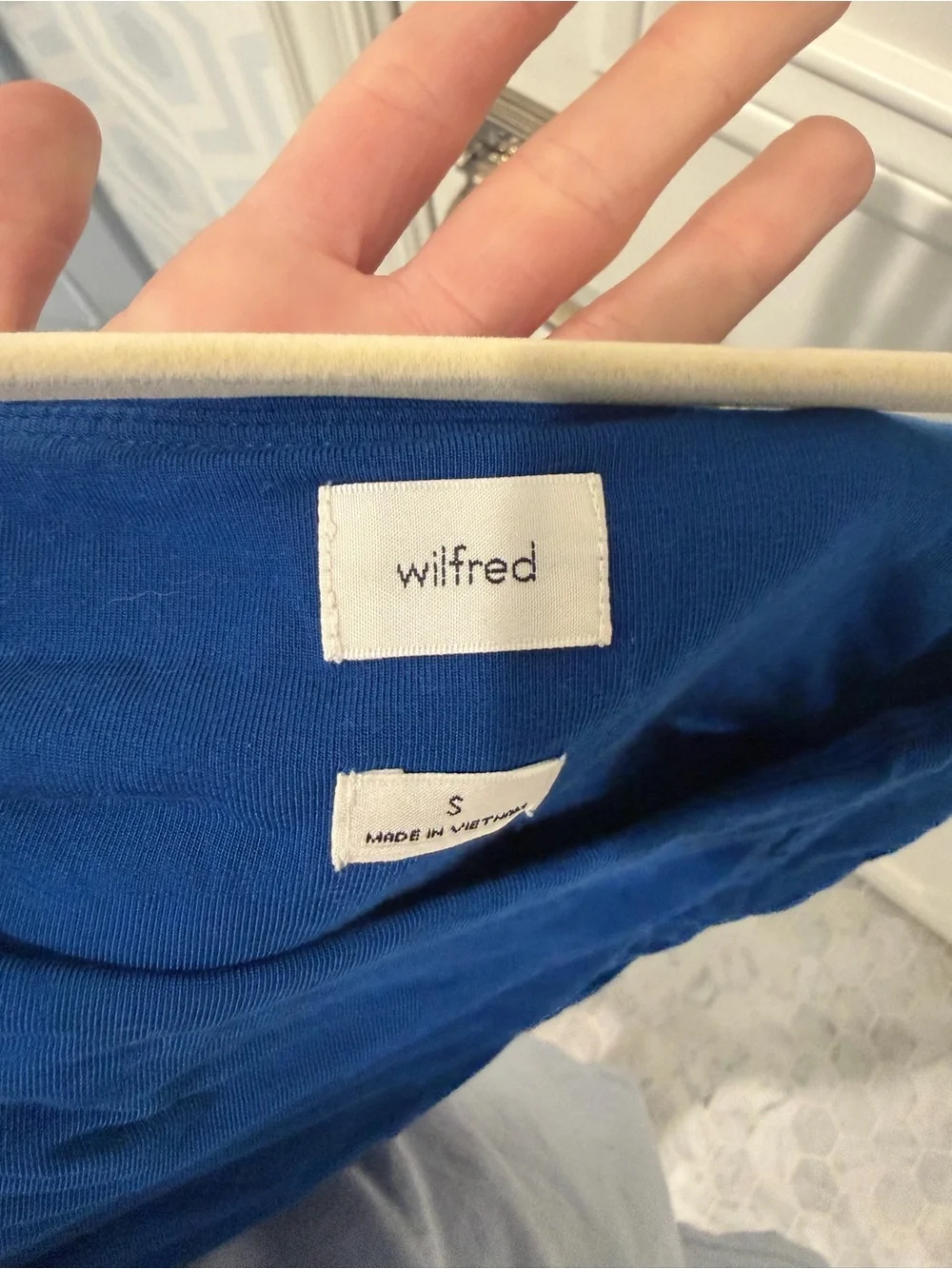 Aritzia Wilfred Lydia Top in blue